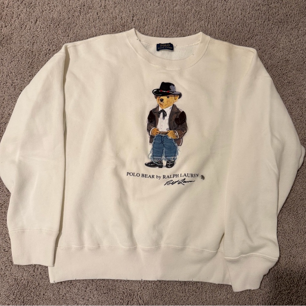 Polo Ralph Lauren Women’s Cowboy Polo Bear Sweatshirt - Picture 5 of 6